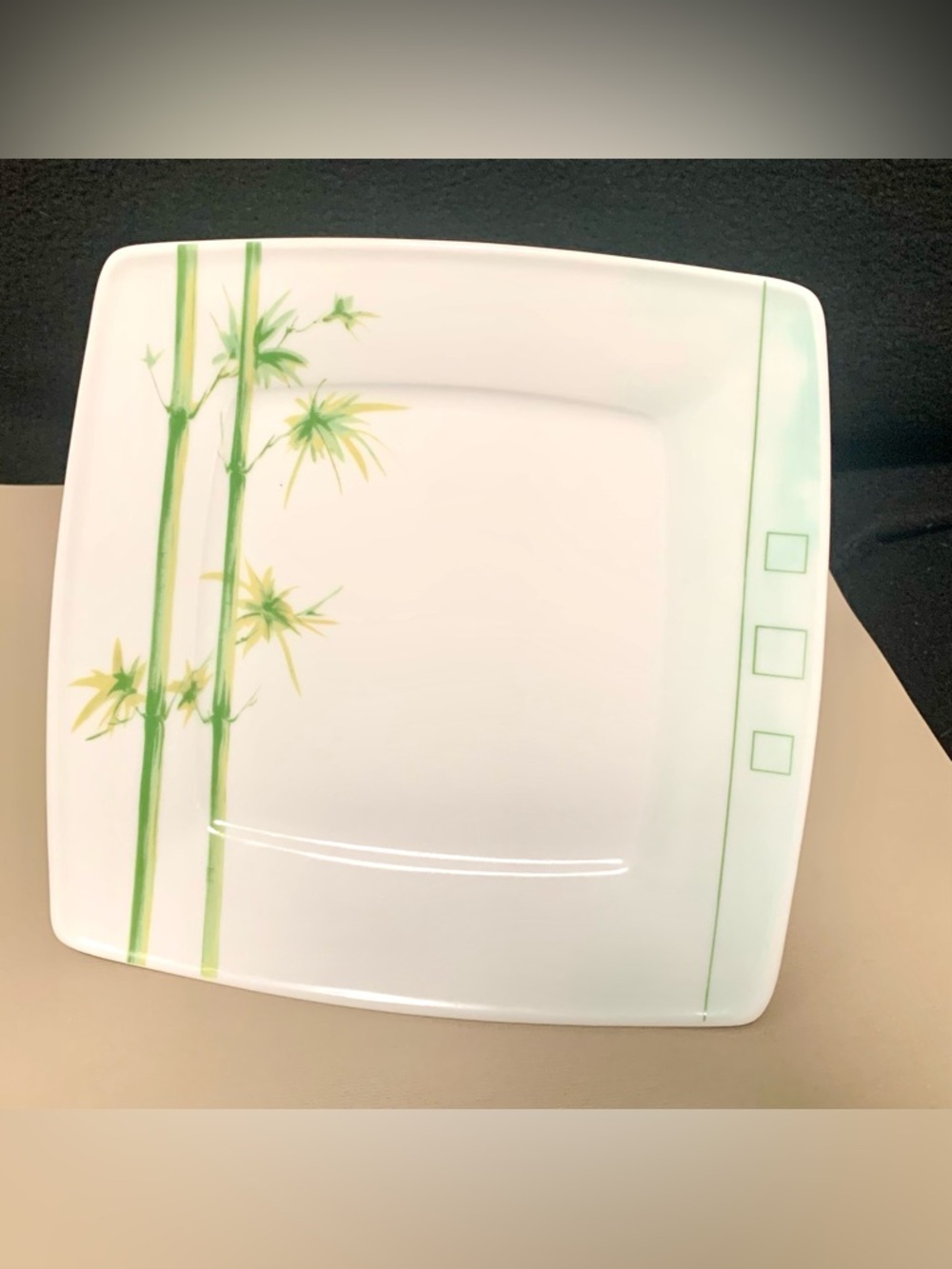 🔍Lubiana Victoria “Bambus” 8” Square Porcelain Plate – Poland